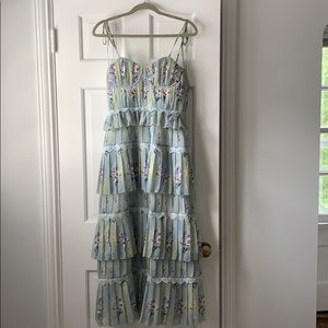 Self Portrait tiered chiffon dress size 6